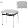 Aktive 63085 Fällbart Campingbord unisex, Beige, 60 x 45 x 56cm