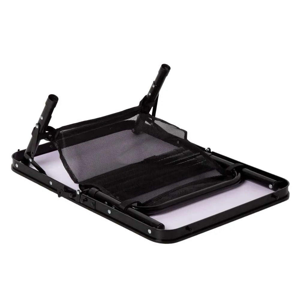 Aktive 63086 Höj- Och Sänkbar Hopfällbar Campingbord unisex, Black, 60 x 45 x 27/56cm