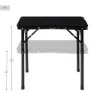 Aktive 63086 Höj- Och Sänkbar Hopfällbar Campingbord unisex, Black, 60 x 45 x 27/56cm