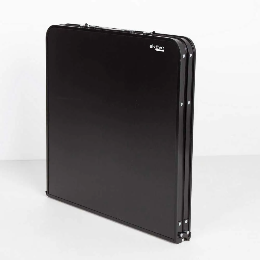 Aktive 63089 Höj- Och Sänkbar Hopfällbar Campingbord unisex, Black, 120 x 60 x 60/70cm