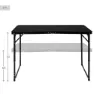 Aktive 63089 Höj- Och Sänkbar Hopfällbar Campingbord unisex, Black, 120 x 60 x 60/70cm
