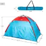 Aktive 63120 Vindskydd Och Strandtält 213x133x120 Cm unisex, Blue / red, 4 places