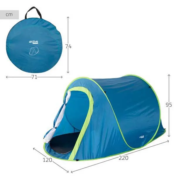 Aktive 63121 Tält, Blue, 2 Platser