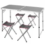 Aktive 63161 Fällbart Bord Med Bänkar unisex, Grey, One Size