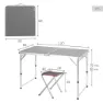 Aktive 63161 Fällbart Bord Med Bänkar unisex, Grey, One Size
