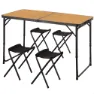 Aktive 63162 Fällbart Bord Med Bänkar unisex, Bamboo, One Size