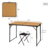 Aktive 63162 Fällbart Bord Med Bänkar unisex, Bamboo, One Size