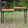 Aktive 63162 Fällbart Bord Med Bänkar unisex, Bamboo, One Size