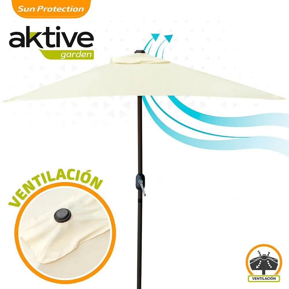 Aktive Aluminium Balkongräckehöjd 120x200 Cm 38 Mm 240 Cm unisex, Cream, One Size