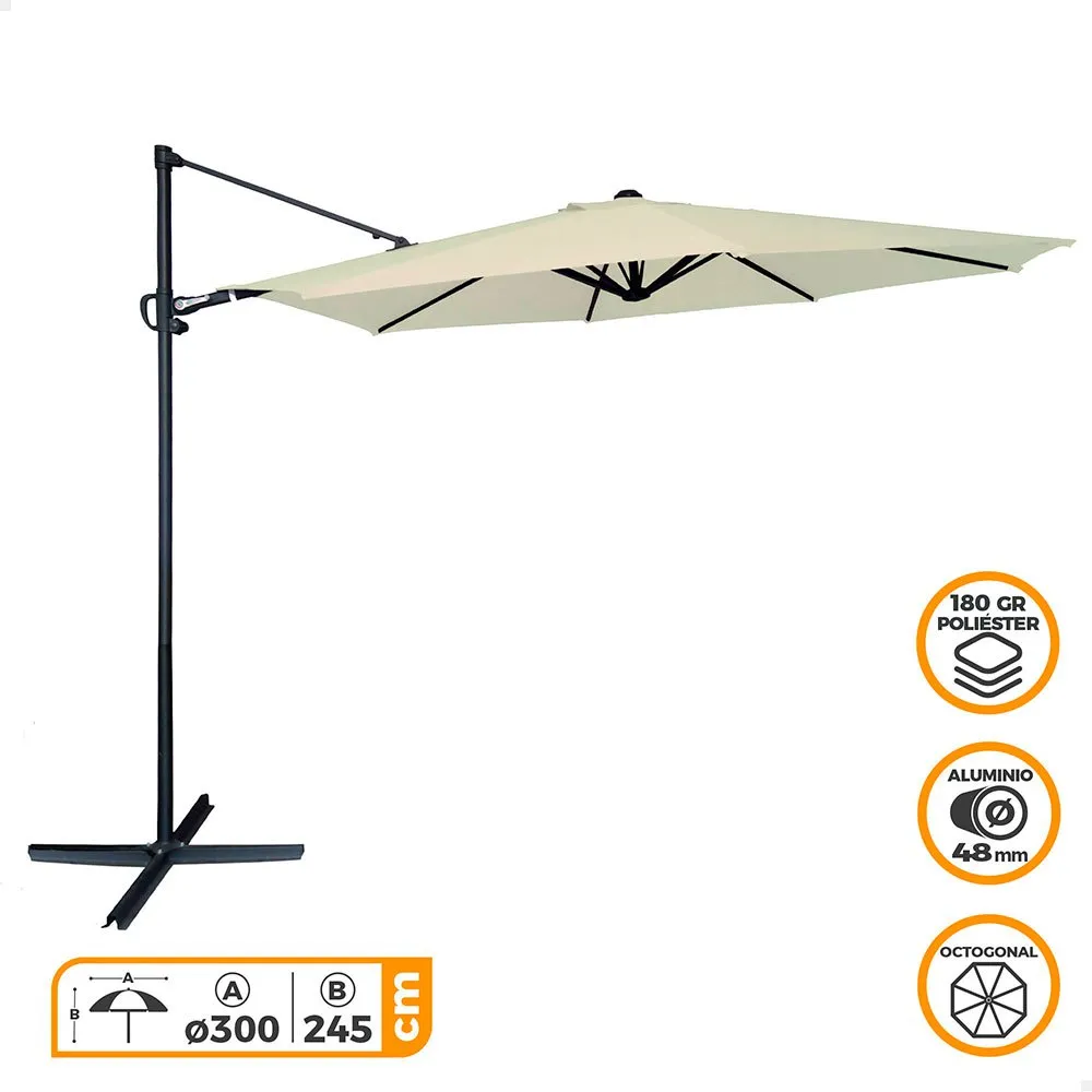 Aktive Aluminium Excentrisk Sexkantig Romersk Trädgårdspåle Höjd 300 Cm 48 Mm 245 Cm unisex, Beige, One Size Aktive Aluminium Excentrisk Sexkantig Romersk Trädgårdspåle Höjd 300 Cm 48 Mm 245 Cm unisex, Beige, One Size
