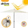 Aktive Aluminium Fyrkantig Parasoll Med Uv-skydd För Hög Stång 270x270 Cm 38 Mm 260 Cm unisex, Beige, One Size