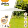 Aktive Aluminium Fyrkantig Parasoll Med Uv-skydd För Hög Stång 270x270 Cm 38 Mm 260 Cm unisex, Beige, One Size