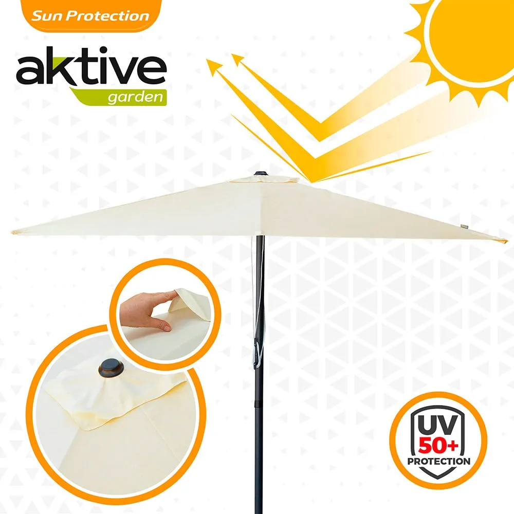 Aktive Aluminium Fyrkantig Stolpe Höjd Uv-skydd Parasoll Dubbelt Trissystem 300x300 Cm 48 Mm 270 Cm unisex, Beige, One Size Aktive Aluminium Fyrkantig Stolpe Höjd Uv-skydd Parasoll Dubbelt Trissystem 300x300 Cm 48 Mm 270 Cm unisex, Beige, One Size