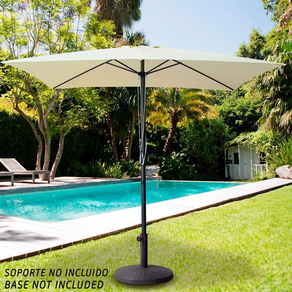 Aktive Aluminium Fyrkantig Stolpe Höjd Uv-skydd Parasoll Dubbelt Trissystem 300x300 Cm 48 Mm 270 Cm unisex, Beige, One Size Aktive Aluminium Fyrkantig Stolpe Höjd Uv-skydd Parasoll Dubbelt Trissystem 300x300 Cm 48 Mm 270 Cm unisex, Beige, One Size