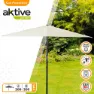 Aktive Aluminium Fyrkantig Stolpe Höjd Uv-skydd Parasoll Dubbelt Trissystem 300x300 Cm 48 Mm 270 Cm unisex, Beige, One Size