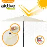 Aktive Aluminium Fyrkantig Stolpe Höjd Uv-skydd Parasoll Dubbelt Trissystem 300x300 Cm 48 Mm 270 Cm unisex, Beige, One Size