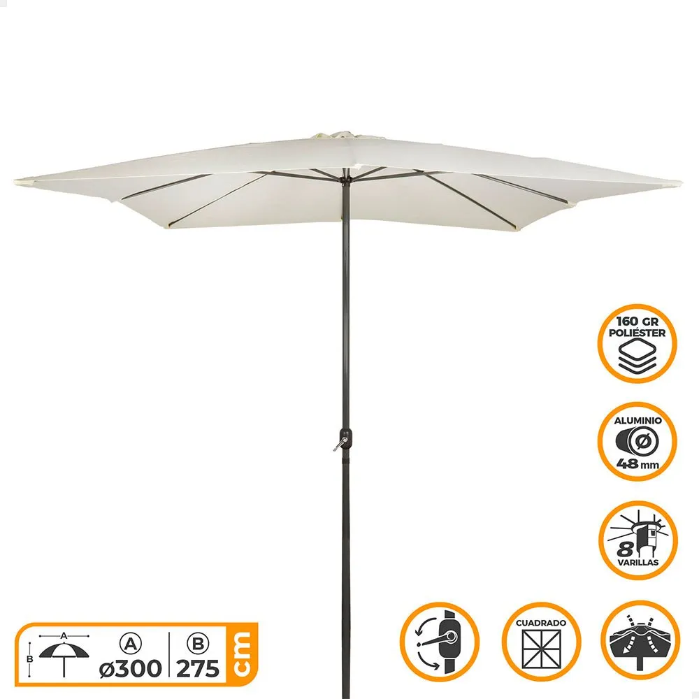 Aktive Aluminium Höjd På Fyrkantig Stolpe 300x300 Cm 48 Mm 250 Cm unisex, Beige, One Size