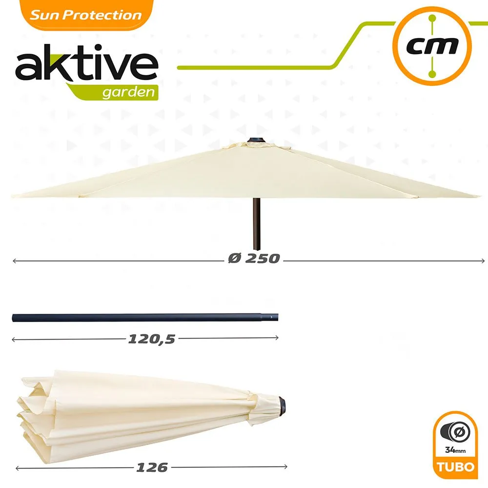 Aktive Aluminium Höjd På Sexkantig Stolpe 250 Cm 34 Mm 240 Cm unisex, Cream, One Size