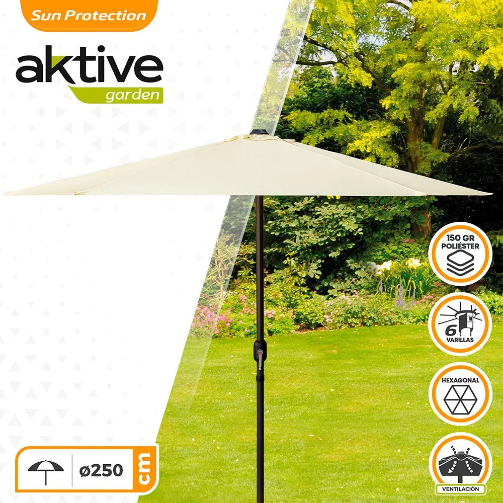 Aktive Aluminium Höjd På Sexkantig Stolpe 250 Cm 34 Mm 240 Cm unisex, Cream, One Size
