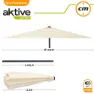 Aktive Aluminium Höjd På Sexkantig Stolpe 250 Cm 34 Mm 240 Cm unisex, Cream, One Size