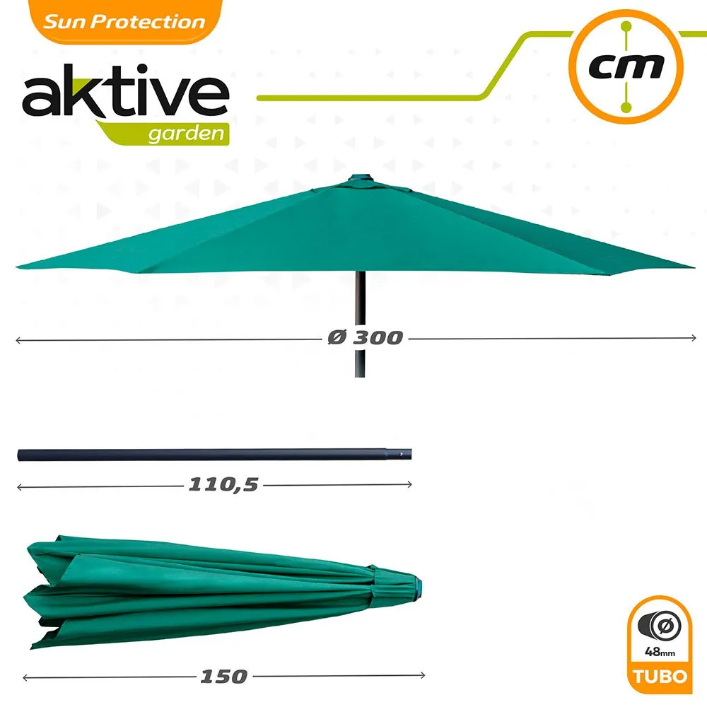 Aktive Aluminium Höjd På Stång Till Sexkantig Parasoll 300 Cm 48 Mm 245 Cm unisex, Green, One Size