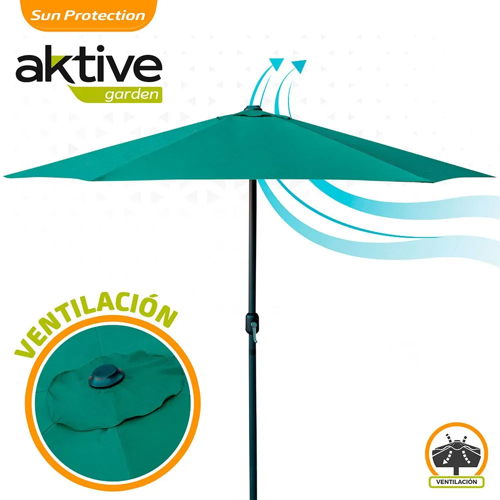 Aktive Aluminium Höjd På Stång Till Sexkantig Parasoll 300 Cm 48 Mm 245 Cm unisex, Green, One Size