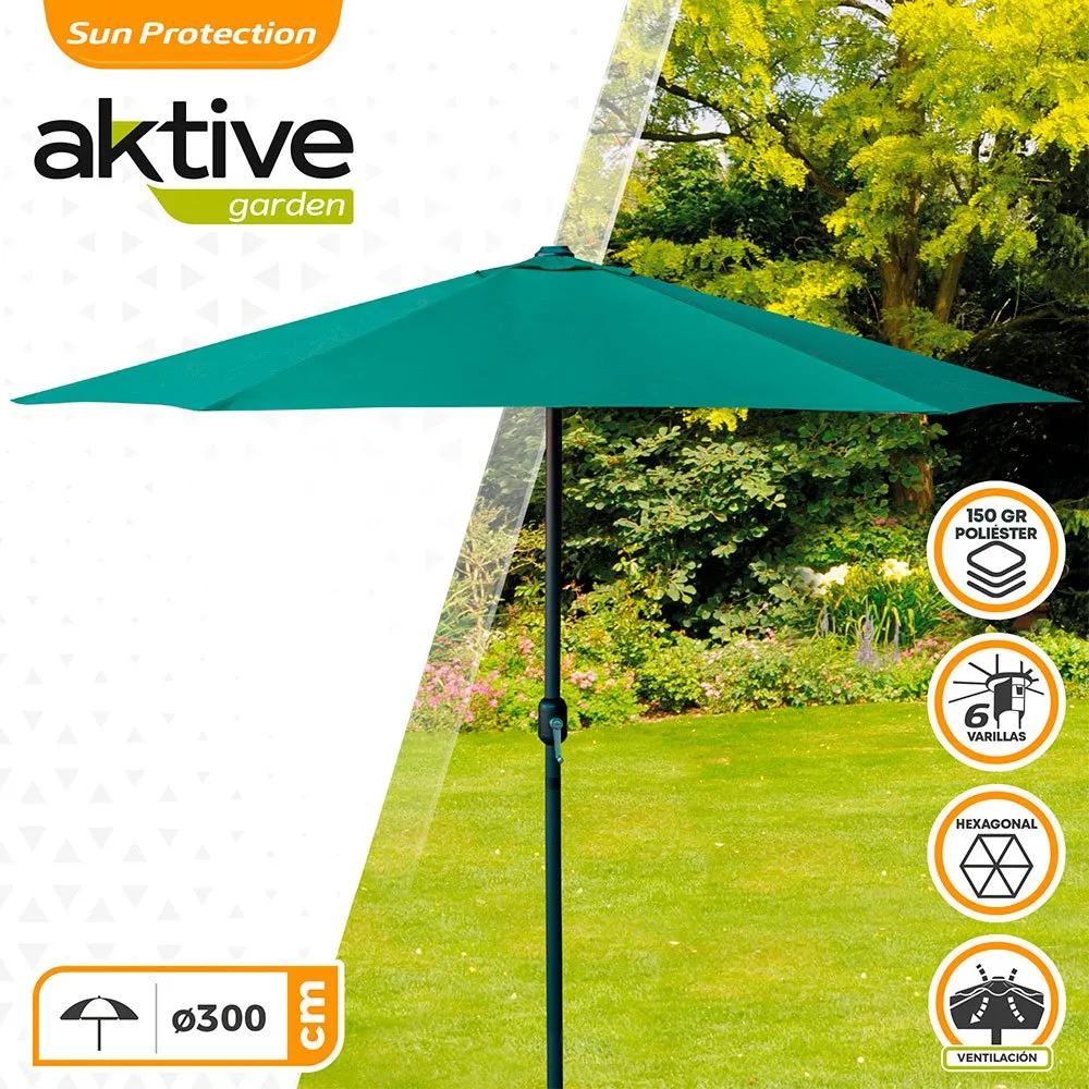 Aktive Aluminium Höjd På Stång Till Sexkantig Parasoll 300 Cm 48 Mm 245 Cm unisex, Green, One Size