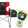 Aktive Aluminium Med Bricka Och Kylväskaregissör Hopfällbar Stol unisex, Black / red, One Size