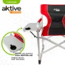 Aktive Aluminium Med Bricka Och Kylväskaregissör Hopfällbar Stol unisex, Black / red, One Size