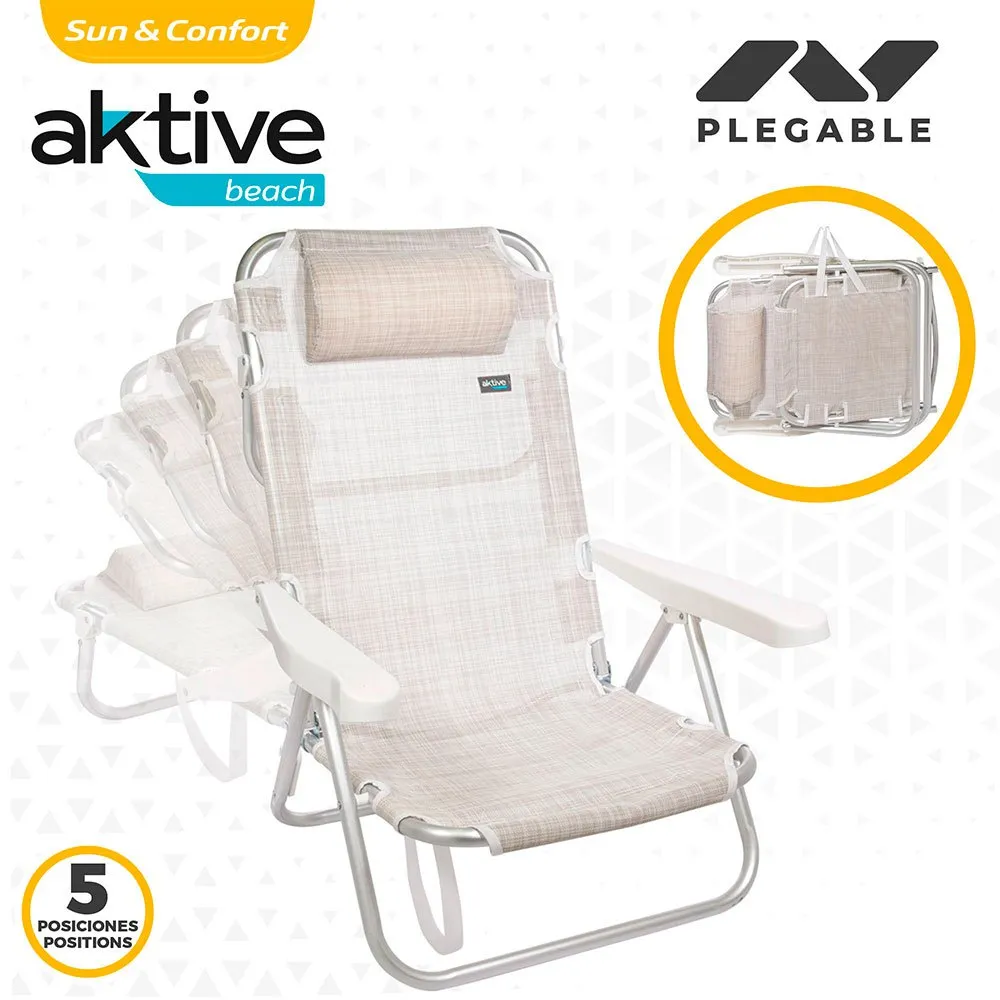 Aktive Aluminium Multipositions Hopfällbar Stol 62x48x83 Cm unisex
