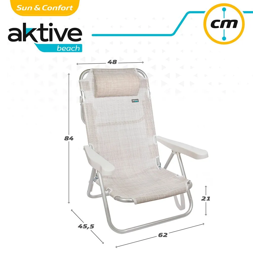 Aktive Aluminium Multipositions Hopfällbar Stol 62x48x83 Cm unisex