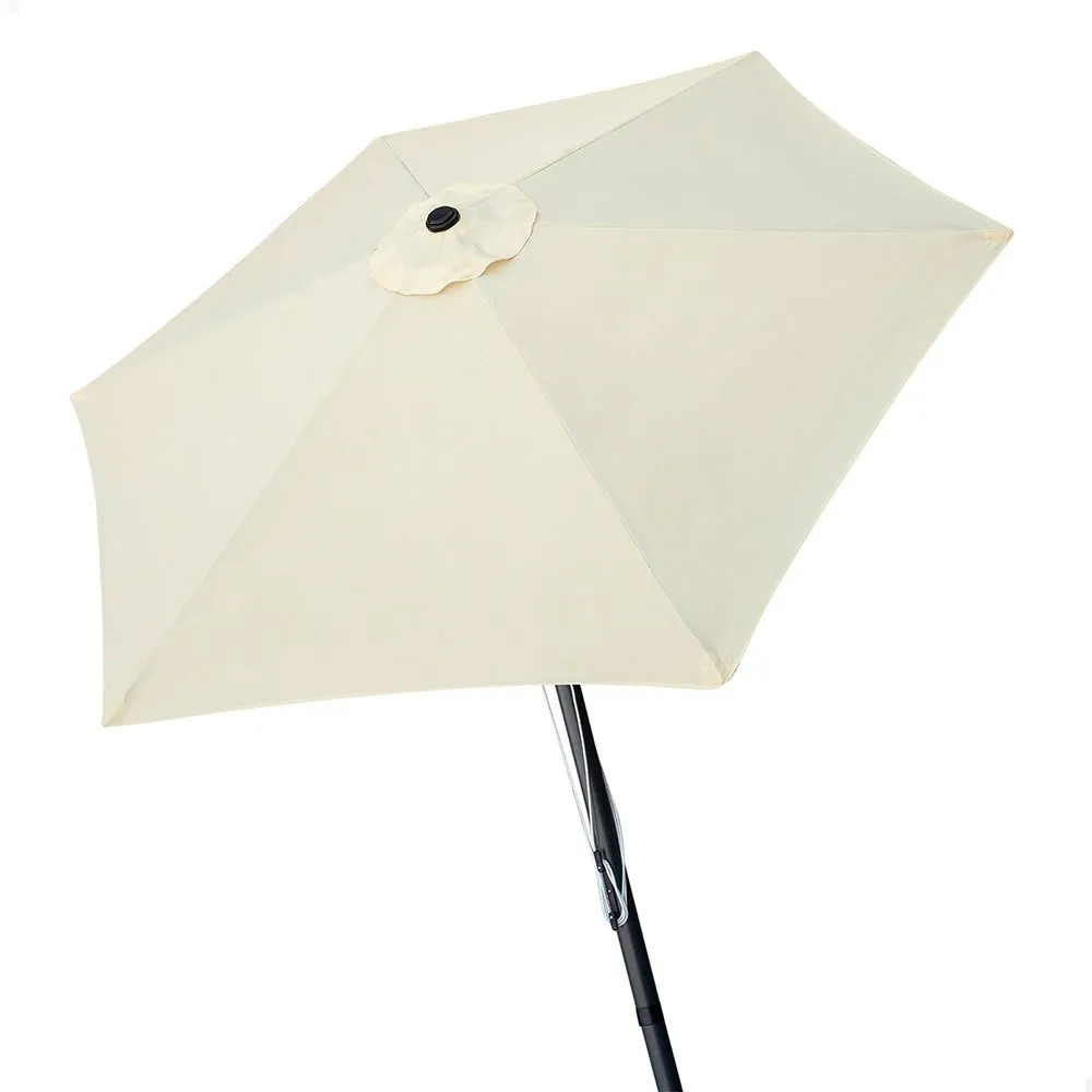 Aktive Aluminium Sexkantig Parasoll Med Uv-skydd Och Dubbelt Trissystem 270 Cm 38 Mm 240 Cm unisex, Beige, One Size