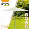 Aktive Aluminium Sexkantig Parasoll Med Uv-skydd Och Dubbelt Trissystem 270 Cm 38 Mm 240 Cm unisex, Beige, One Size