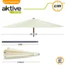 Aktive Aluminium Sexkantig Parasoll Med Uv-skydd Och Dubbelt Trissystem 270 Cm 38 Mm 240 Cm unisex, Beige, One Size