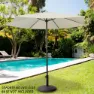 Aktive Aluminium Sexkantig Parasoll Med Uv-skydd Och Dubbelt Trissystem 300 Cm 48 Mm 250 Cm unisex, Beige, One Size