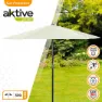 Aktive Aluminium Sexkantig Parasoll Med Uv-skydd Och Dubbelt Trissystem 300 Cm 48 Mm 250 Cm unisex, Beige, One Size