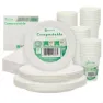 Aktive Biologiskt Nedbrytbara Engångsartiklar 180 Bitar, White, One Size