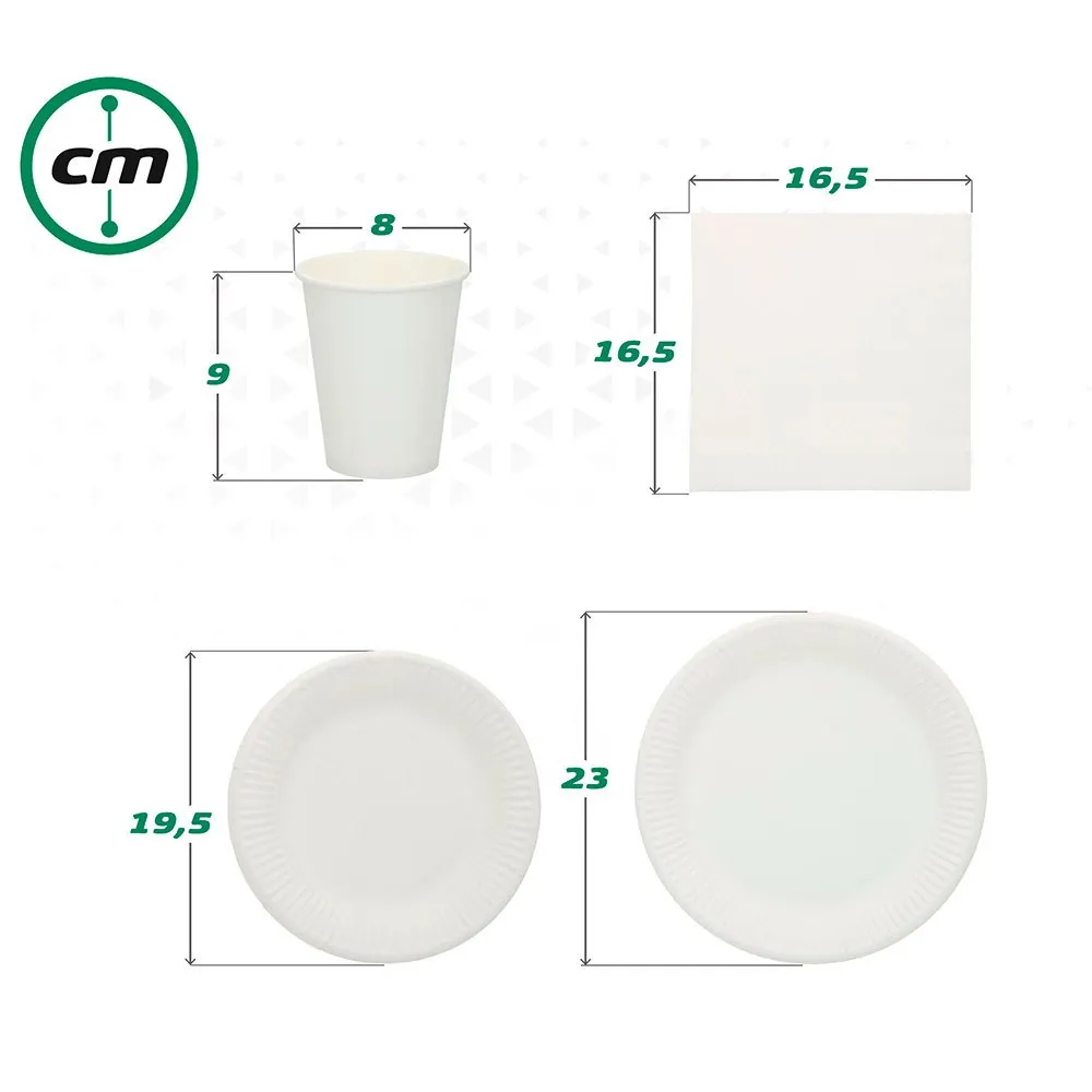 Aktive Biologiskt Nedbrytbara Engångsartiklar 180 Bitar, White, One Size