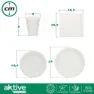 Aktive Biologiskt Nedbrytbara Engångsartiklar 180 Bitar, White, One Size