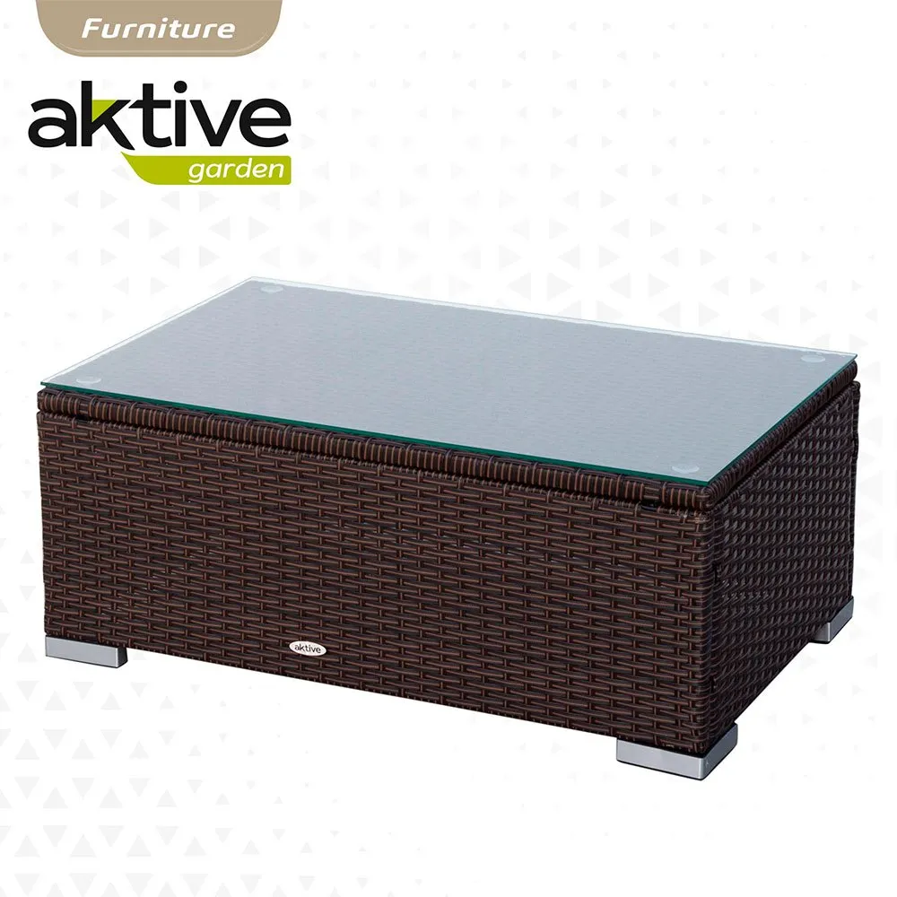 Aktive Bord Med 2 Fåtöljer unisex, Beige / brown, One Size