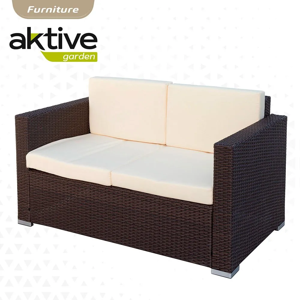 Aktive Bord Med 2 Fåtöljer unisex, Beige / brown, One Size