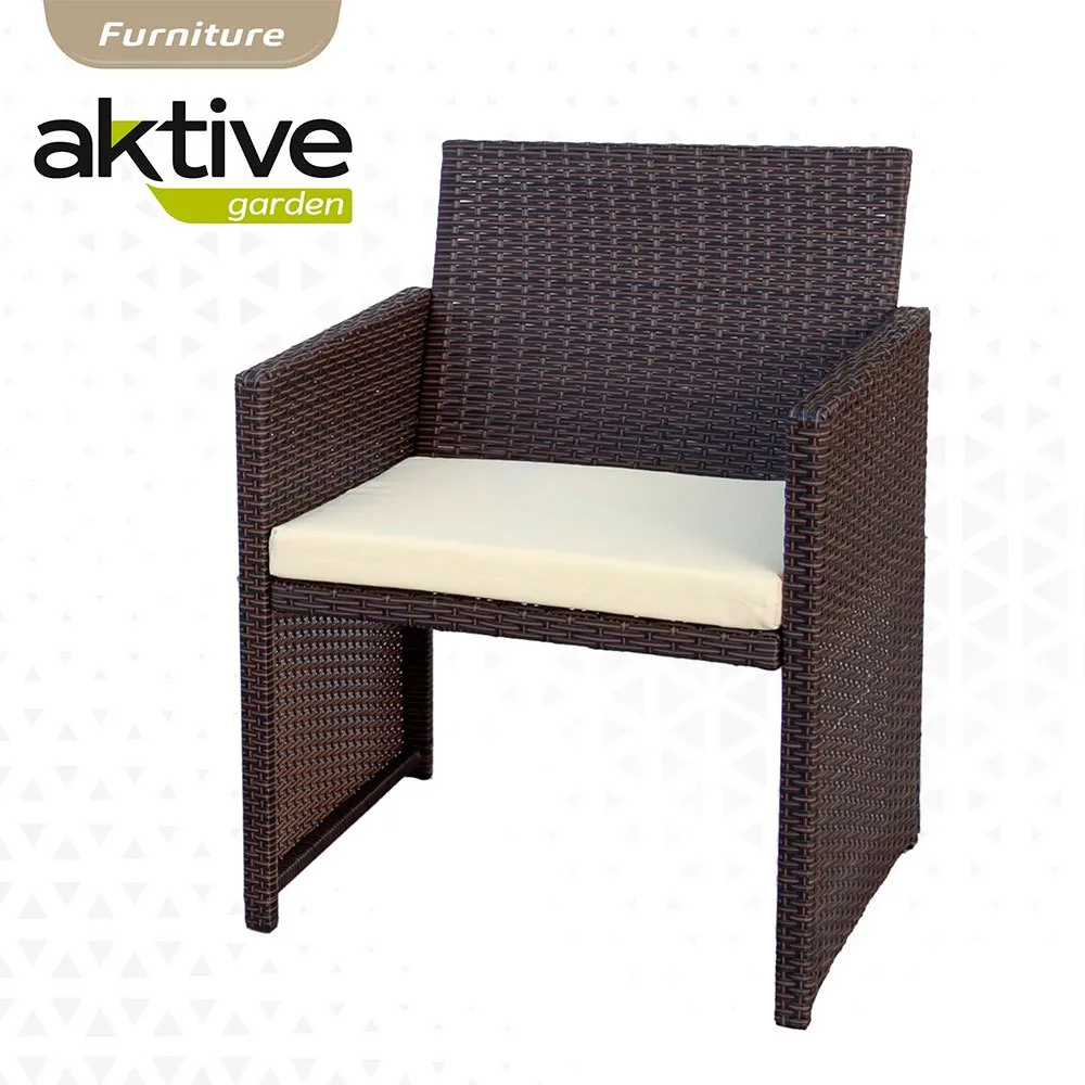 Aktive Bord Med 3 Fåtöljer unisex, Black, One Size