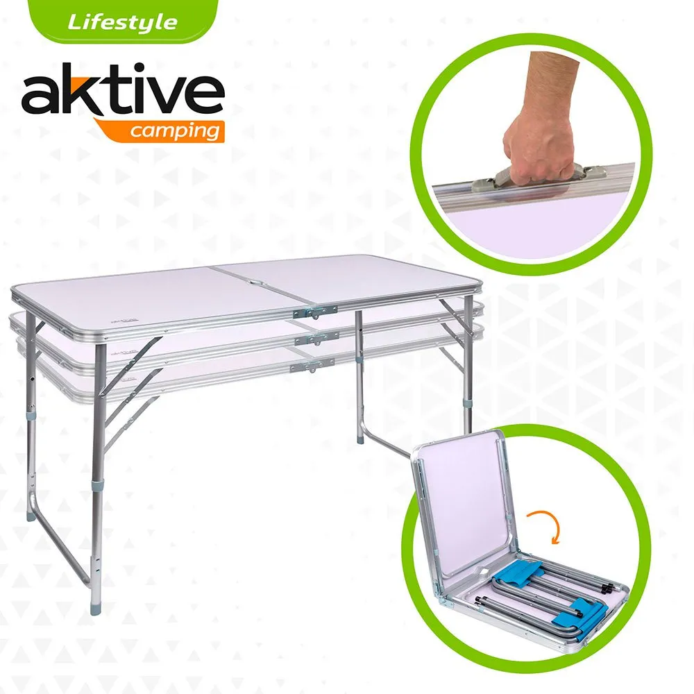 Aktive Bord Med Pall 120x60x70 Cm, Grey, One Size