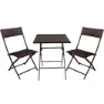 Aktive Bord Och 2 Stolar Set unisex, Brown, One Size