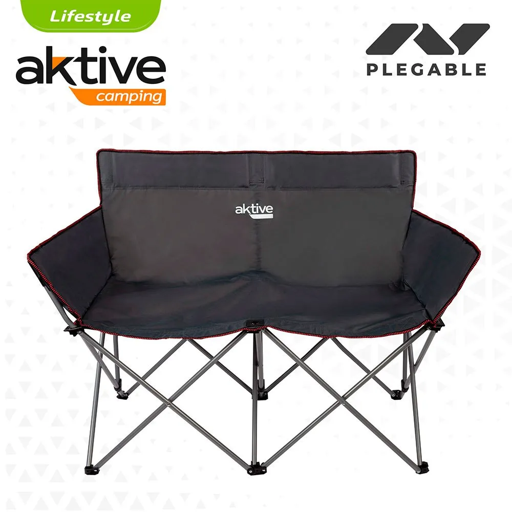 Aktive Camping 121x63x88 Cm Folding Stol, Black, One Size