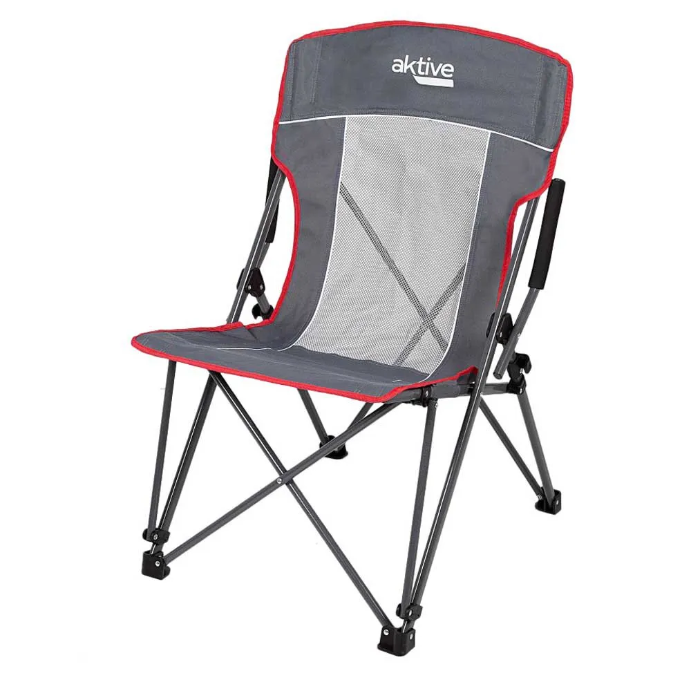 Aktive Camping With Grid Stol, Grey, 59 x 69 x 97cm