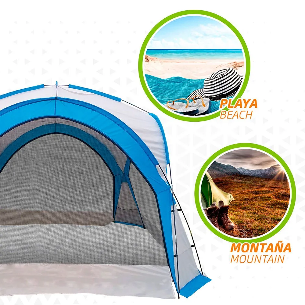 Aktive Campingtält Med Myggnät unisex, Grey / blue, One Size