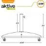 Aktive Cirkulär Parasollfot I Betong Med Hjul Refurbished unisex, Grey, 50 x 8cm