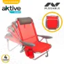 Aktive Fällbar Solstol Med Kudde unisex, Red, One Size