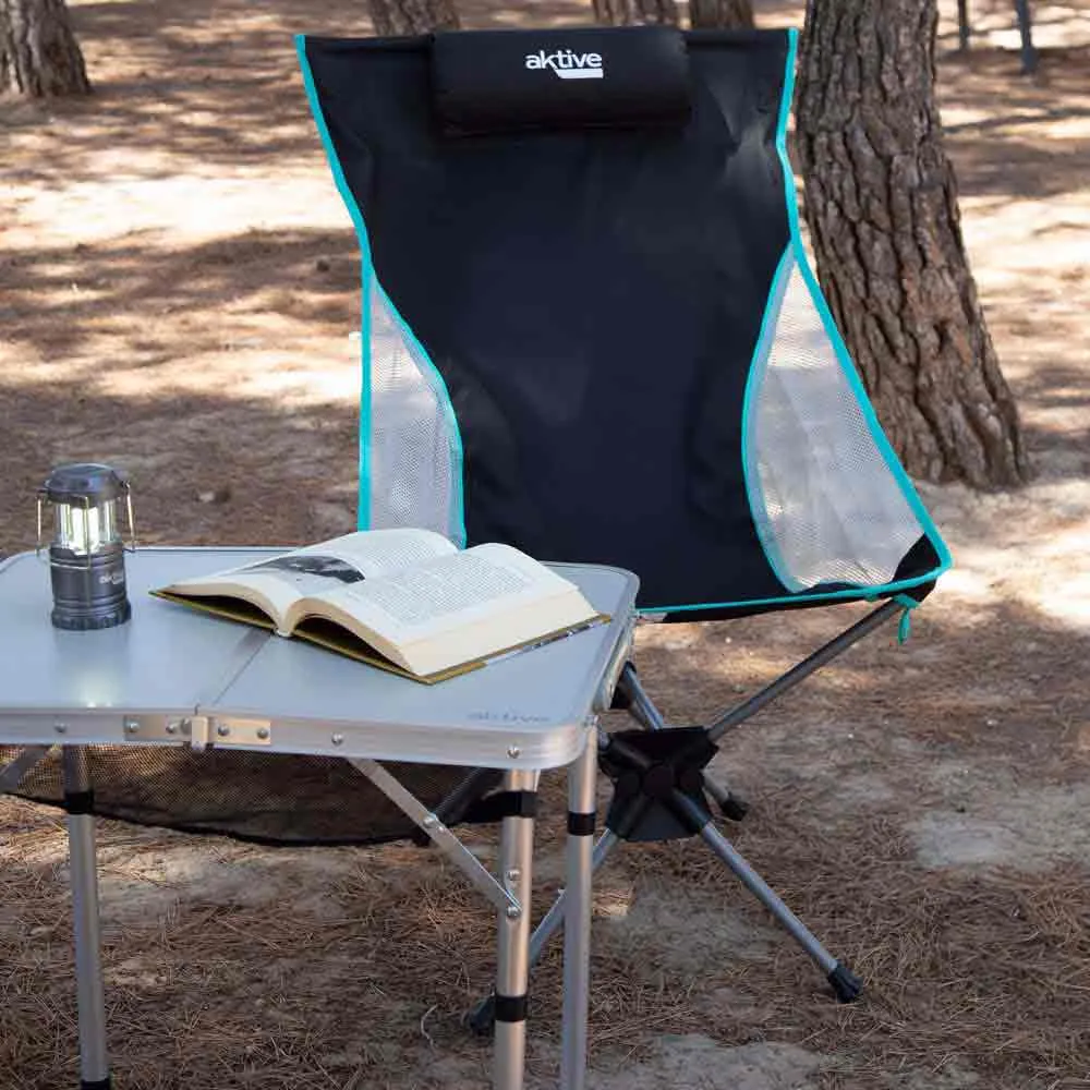Aktive Fällbar Stol 43x55x99 Cm unisex, Black / turquoise, One Size